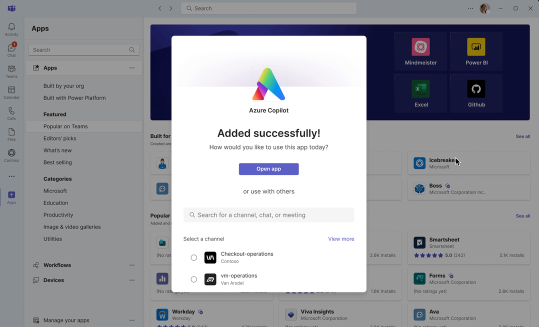 Signing in and configuring a workload in Azure Copilot