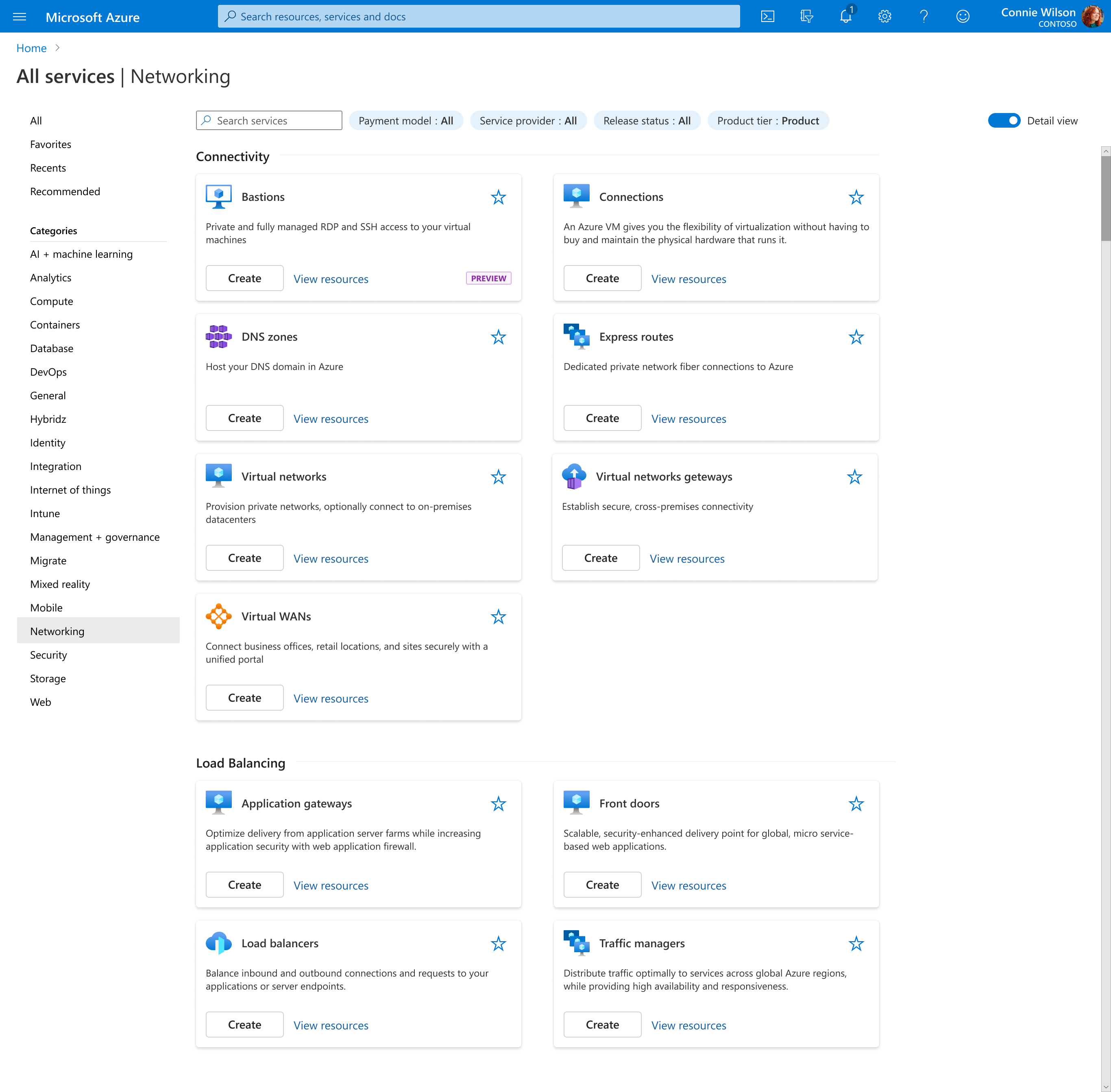 Descriptive tile view