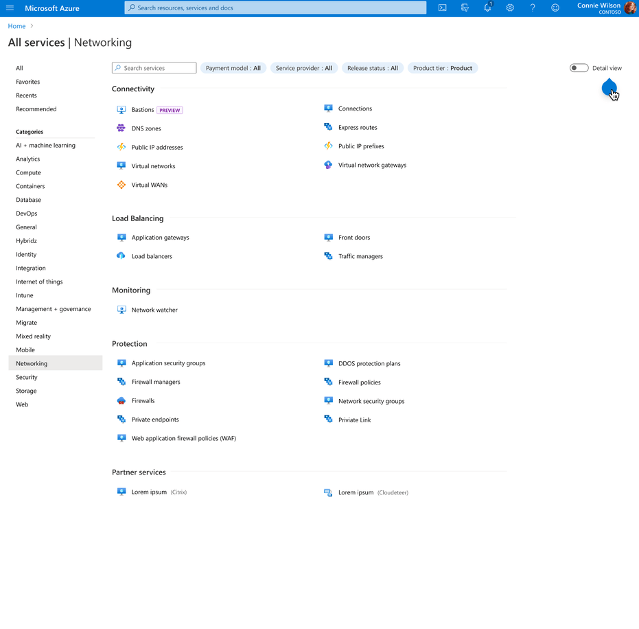 Toggle between list and tile view