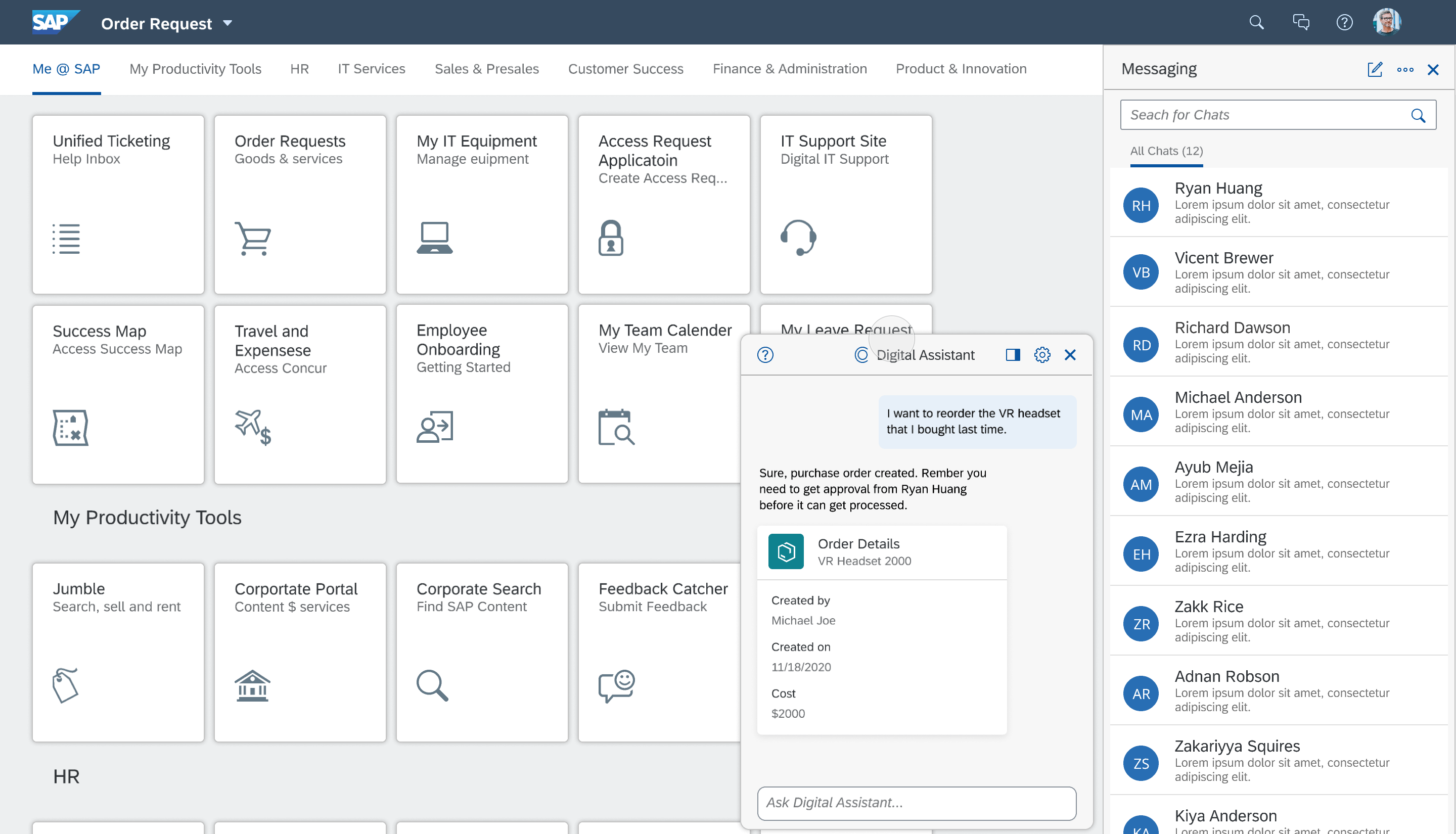 Enterprise Chat stacked windows