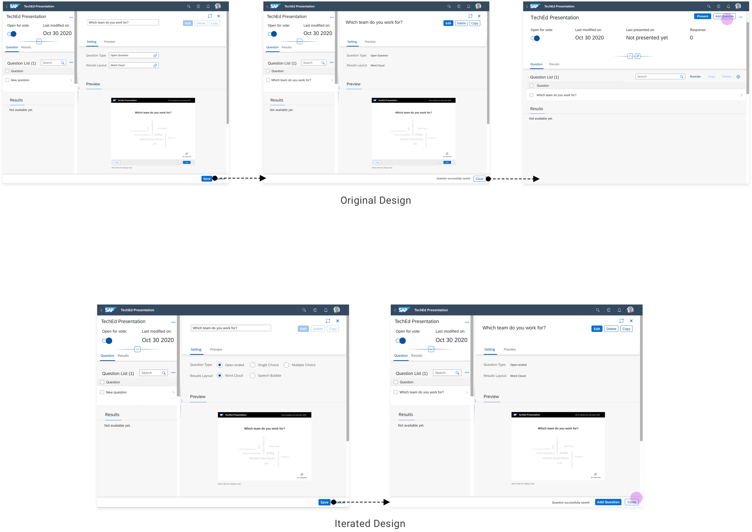 Iteration on single-page creation flow